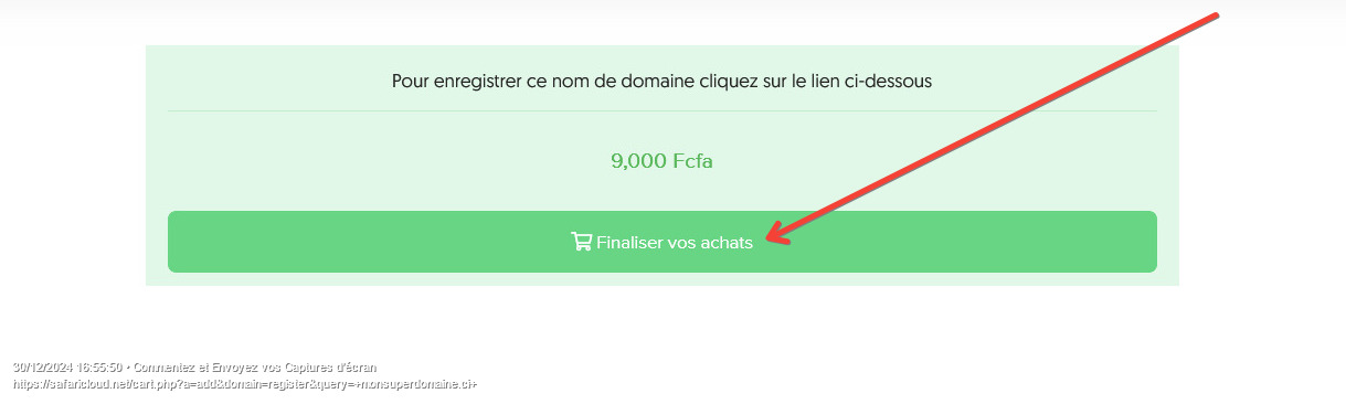 accéder au panier
